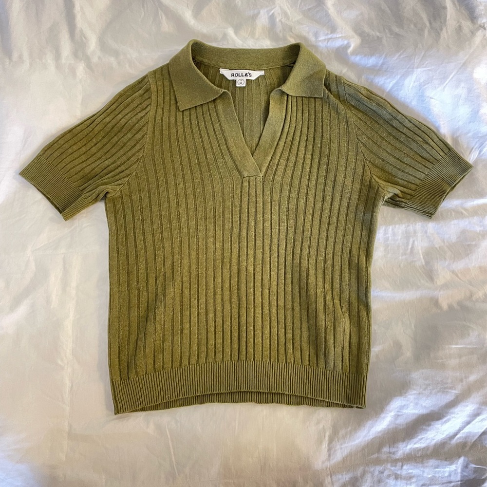 Rolla’s Amanda Knit Top Army Green
